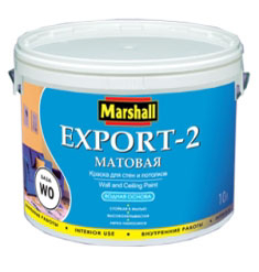 Marshall Export-2 Краска для стен и потолков латексная глубокоматовая белая 2.5 л.